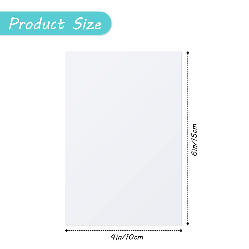  [AUSTRALIA] - Hotop 8 Pieces Sublimation Metal Photo Blank Aluminum Photo Sign Blank Photo Metal Wall Poster Frame Blank for Sublimation Heat Press, White (4 x 6 Inch) 4 x 6 Inch