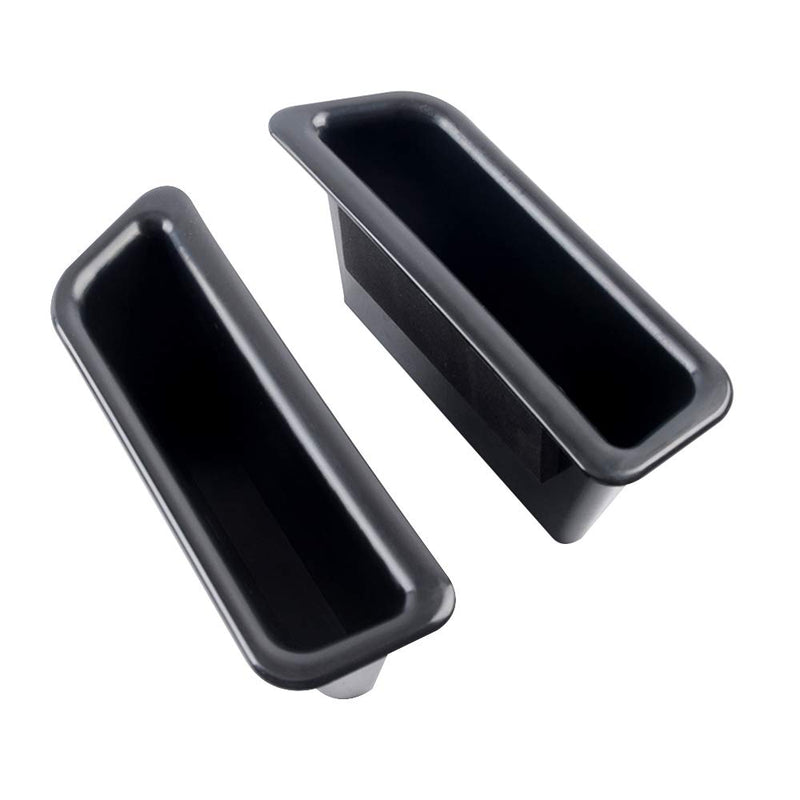  [AUSTRALIA] - DXGTOZA 2PCS Black Front Row Door Side Storage Box Handle Pocket Armrest Phone Container Tray for Ford Mustang 2015 2016 2017 2018 2019