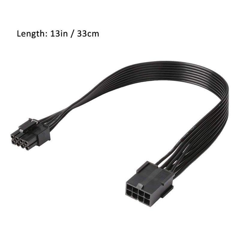 J&D 8 Pin PCI Express Power Extension Cable (2 Pack), Durable PCIe Power Extension Cable, 12 inch Black - 2 Packs - LeoForward Australia