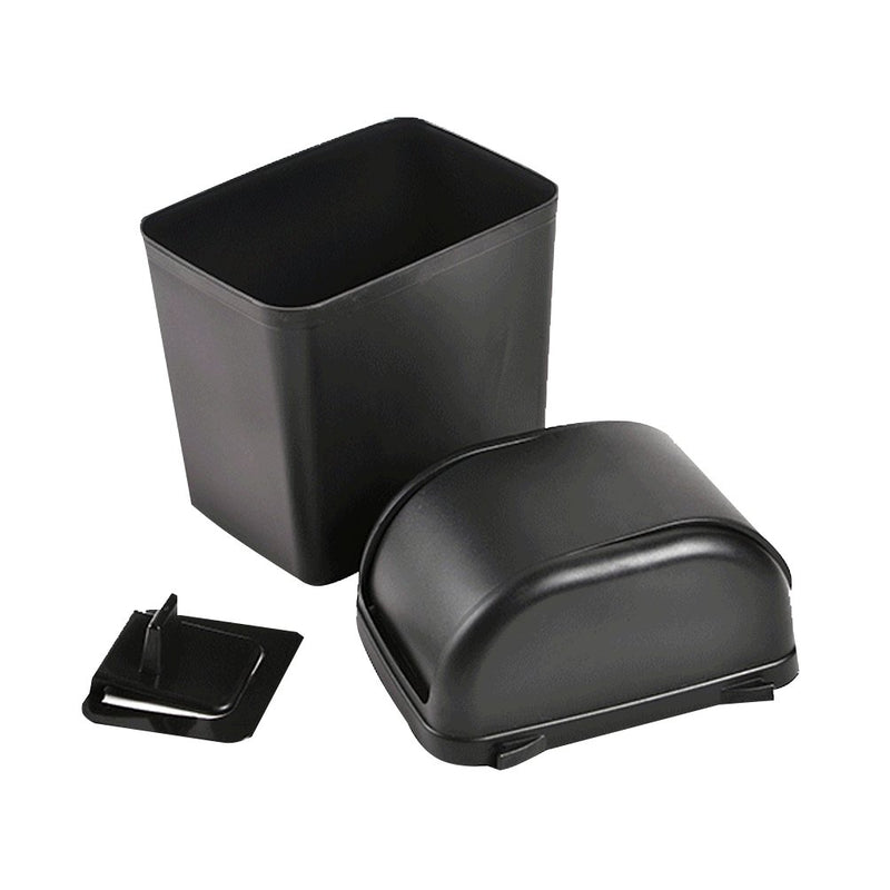 idain Car Trash Can with Lip - Mini Dust Bin Plastic Automotive Waste Storage (Black) - LeoForward Australia