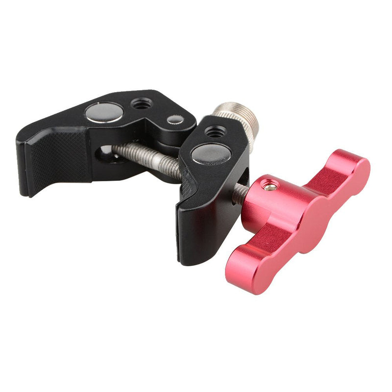  [AUSTRALIA] - CAMVATE Super Clamp Crab Pliers Clip with 1/4" to 5/8" Convertion Screw (Red T-handle) - 1673