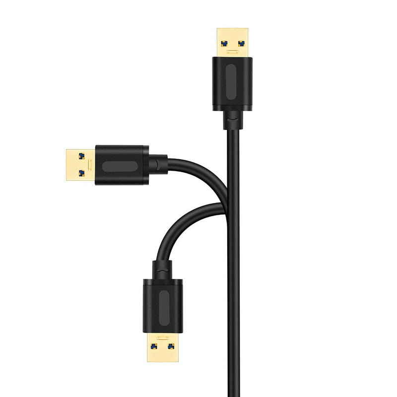  [AUSTRALIA] - USB 3.0 A to A Male Cable 6Ft,USB to USB Cable USB Male to Male Cable USB Cord with Gold-Plated Connector for Hard Drive Enclosures, DVD Player, Laptop Cooler (6Ft/1.8M) 6 Ft