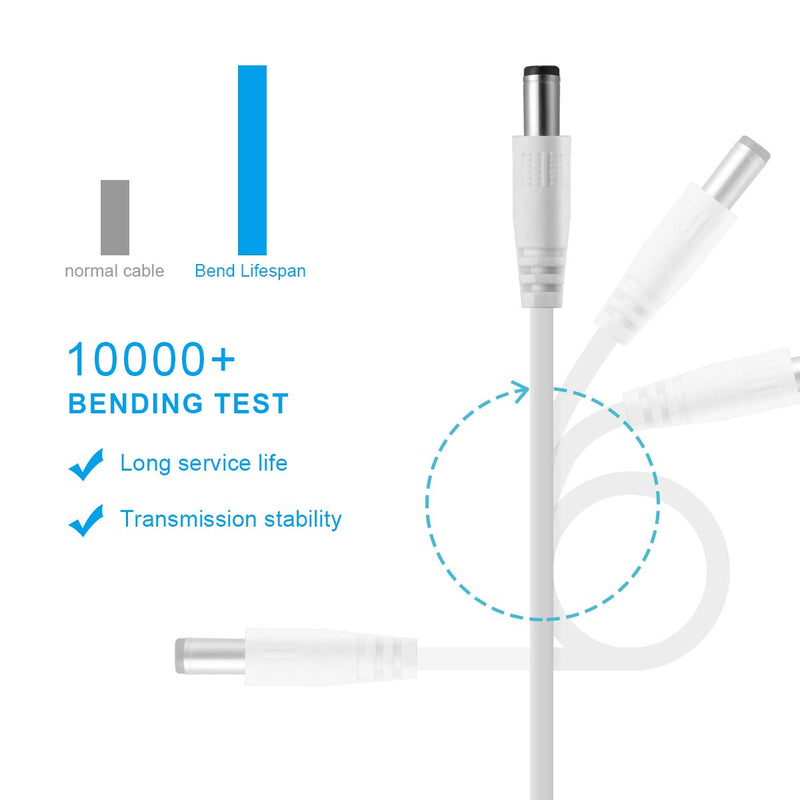  [AUSTRALIA] - LANMU USB to DC Power Cable,8 in 1 Universal 5V DC Jack Charging Cable Power Cord with 8 Interchangeable Plugs Connectors Adapter Compatible with Router,Mini Fan,Speaker and More Devices