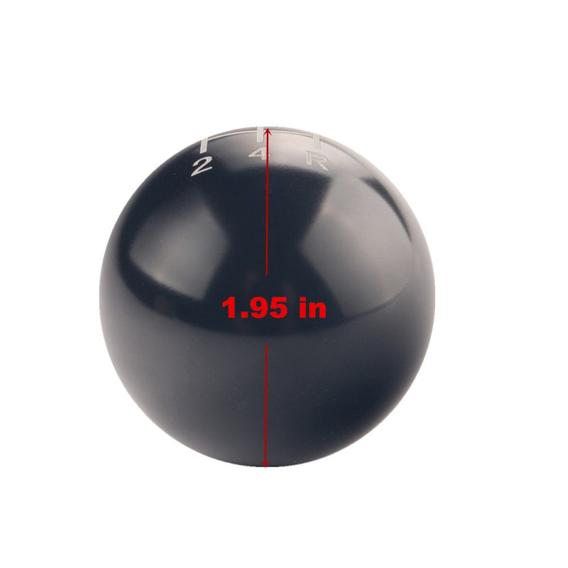  [AUSTRALIA] - DEWHEL JDM Round Ball Billet Weighted Five-Speed 5 Speed MT Manual Gear Stick Shifter Shift Knob M10 x 1.5 Screw On for Honda Acura (Red) Red