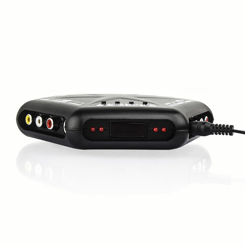  [AUSTRALIA] - RCA Splitter with 4-Way Audio Video，4 Port Input 1 Output Audio Video AV RCA Switch 4 Ways Selector Splitter Box for DVD STB Game Consoles (4 in 1 Out- A) 4 in 1 out- A