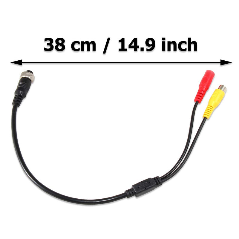 4 Pin to RCA Adapter, M12 4-Pin Male to RCA AV DC Female Connector Wire, RCA to 4-PIN Monitor/Camera Adapter Video Cable for Car Camera - LeoForward Australia