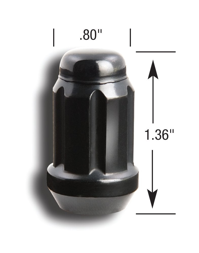  [AUSTRALIA] - Gorilla Automotive 21133BC Small Diameter Acorn Black 5 Lug Kit (12mm x 1.50 Thread Size) - Pack of 20 12-mm X 1.50