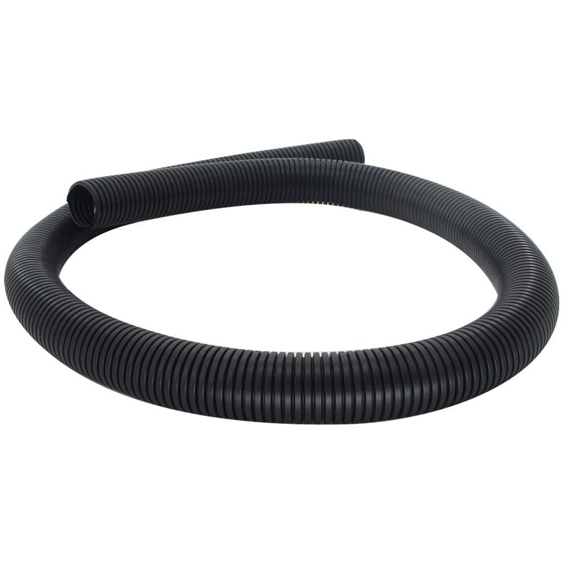  [AUSTRALIA] - Bettomshin 1Pcs 4.92Ft Length 1.42Inch ID Corrugated Tube, Wire Conduit, Not-Split Flexible Bellows Tube Pipe Polypropylene PP for Pond Liquid Air Conditioner Cable Cover Sleeve Black