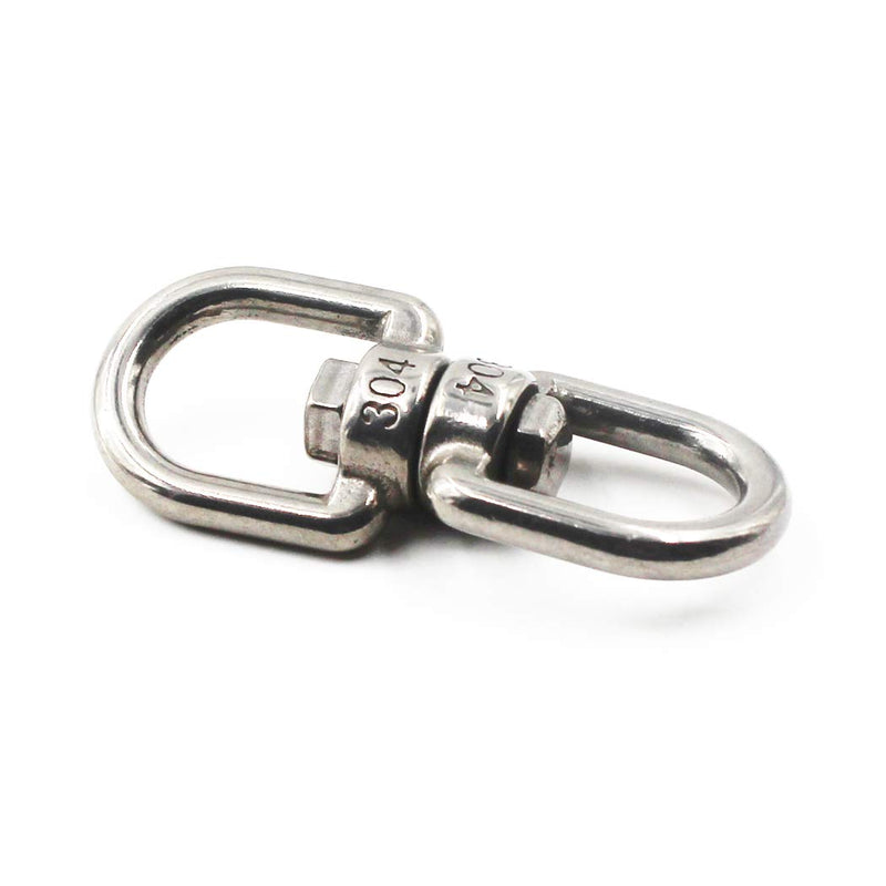 304 Stainless Steel Eye to Eye Swivel Ring,M5 3/16" Key Ring Keychain Connectors for Anchor Chain (5PCS) M5 3/16" - LeoForward Australia