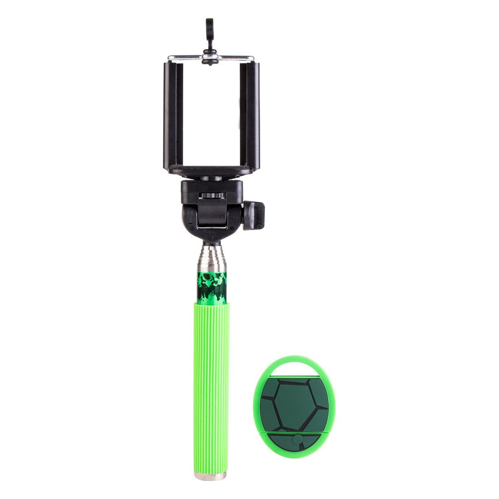  [AUSTRALIA] - Sakar TMNT-42065 Teenage Mutant Ninja Turtles Handheld Monopod Selfie Stick with Bluetooth Remote (Green/Black)