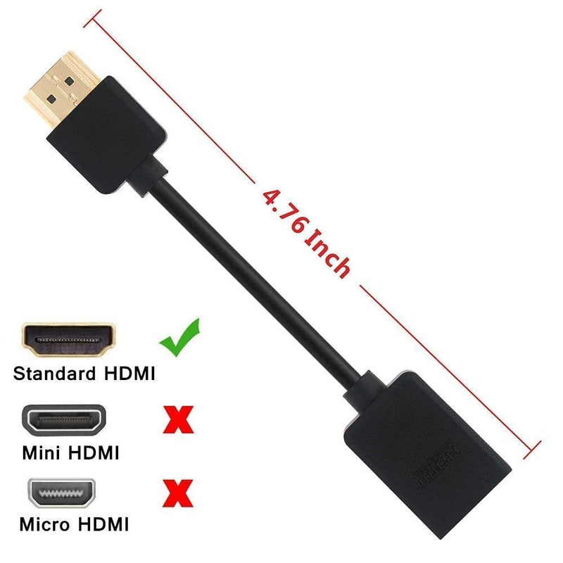  [AUSTRALIA] - VCE 2-Pack HDMI 90 Degree and 270 Degree Right Angle Male to Female Adapter Bundle with HDMI Swivel Adapter Male to Female HDMI Extension for Google Chrome Cast, Roku Streaming Stick