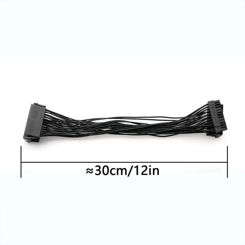  [AUSTRALIA] - ZRM&E 24 Pin Dual PSU Power Supply Extension Cable 30cm 3 Power Supply 24-Pin ATX Motherboard Adapter Cable Cord