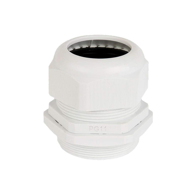  [AUSTRALIA] - Plastic Waterproof Adjustable Cable Glands Joints,White PG11 Nylon Cable Gland 25Piece