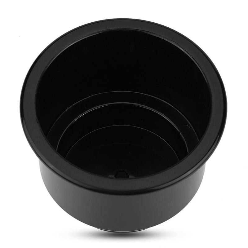  [AUSTRALIA] - Fydun Cup Holder Universal Plastic Drink Cup Bottle Can Holder With Insert Drain Hole for Yacht Marine RV Boat(Black) Black