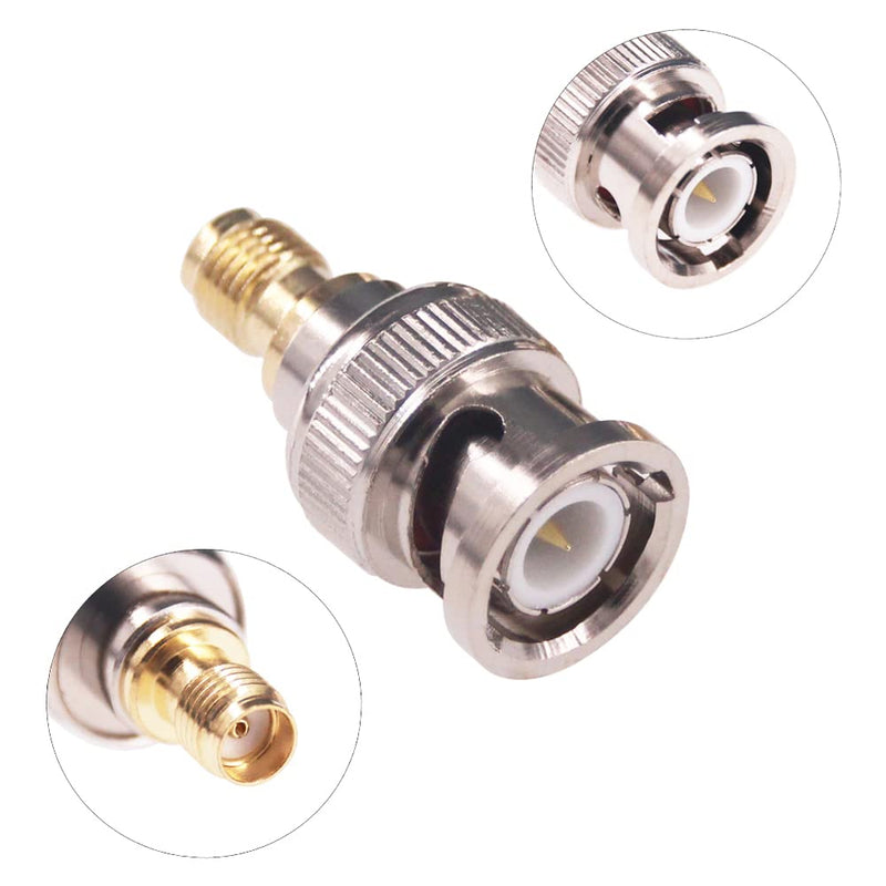  [AUSTRALIA] - RFaha 5pcs BNC Male to SMA Female RF Coax Adapter BNC to SMA Coaxial Connector Adapter(F22-5)