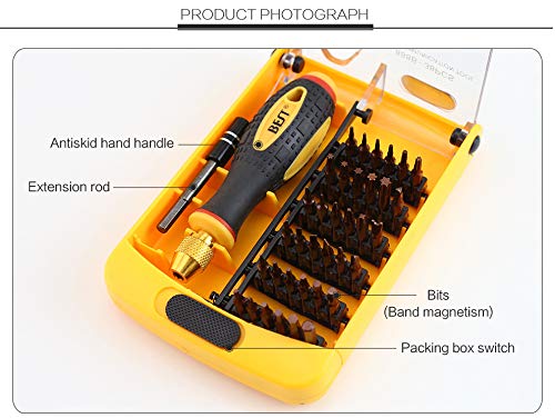  [AUSTRALIA] - BST-888B Strong Magnetic Precision Screwdriver Set for Computer Laptop Repairing