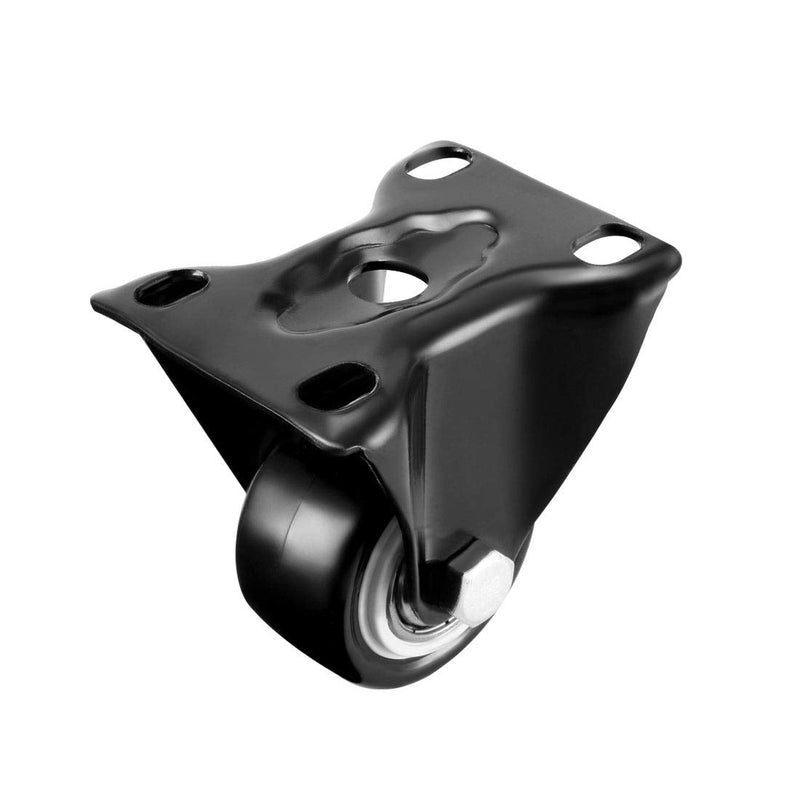  [AUSTRALIA] - uxcell Caster Wheels 1.5" Polyurethane with Top Plate 110LBS Capacity for Furniture Carts Workbench, Black, Pack of 4