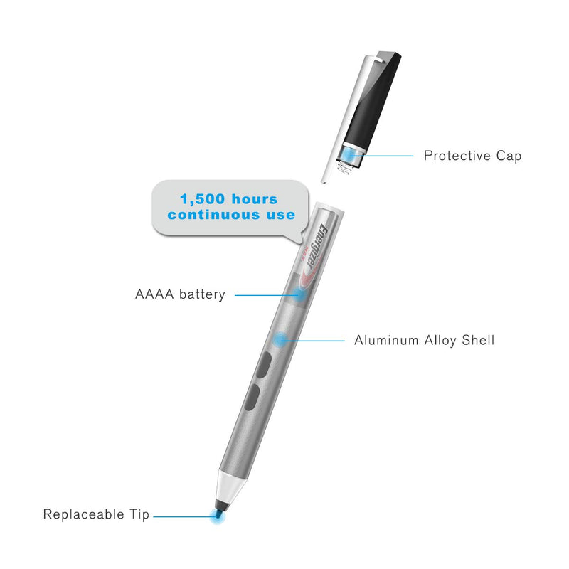 tesha Surface Pen for Microsoft Surface Pro 7 Pro 6 Surface Laptop 3 Surface Book 2 Laptop 2 Surface Go Studio 2 Pro 5 Pro 4 Pro 3 X Slim 1024 Pressure Points with Eraser Mouse Button Grey - LeoForward Australia