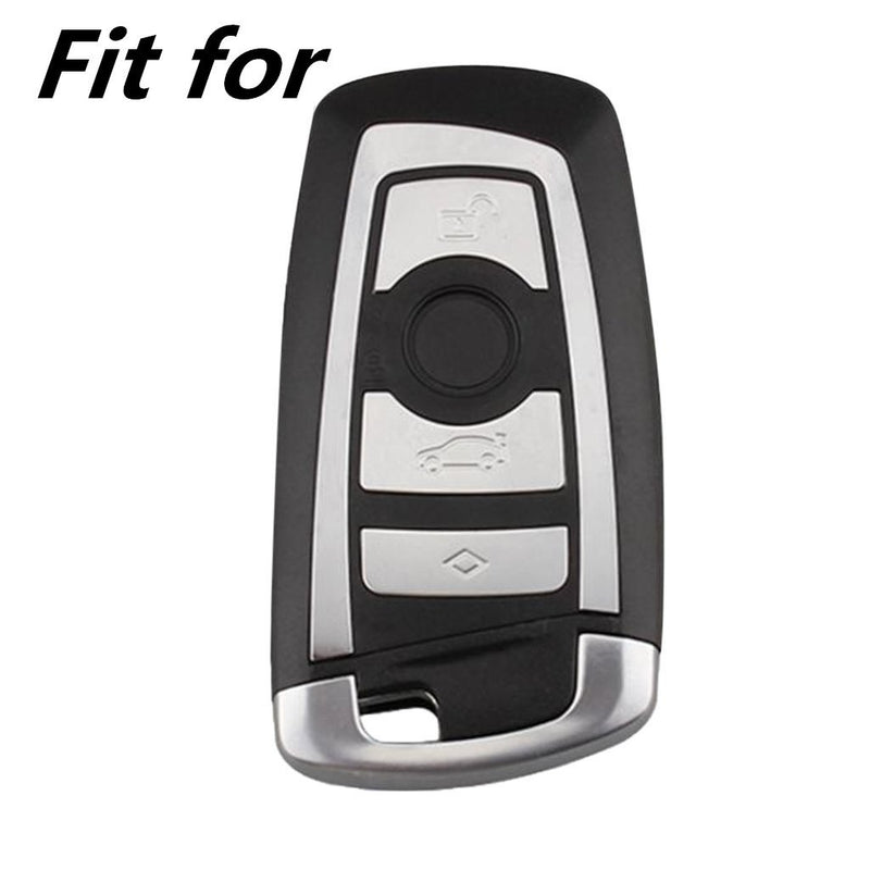 WFMJ Red Carbon Fiber + Silicone Button Smart Remote 4 Buttons Key Fob Cover Case Shell Fob for BMW 1 3 4 5 6 7 Series X3 X4 X5 X6 M2 M3 M4 M5 M6 GT3 GT5 - LeoForward Australia