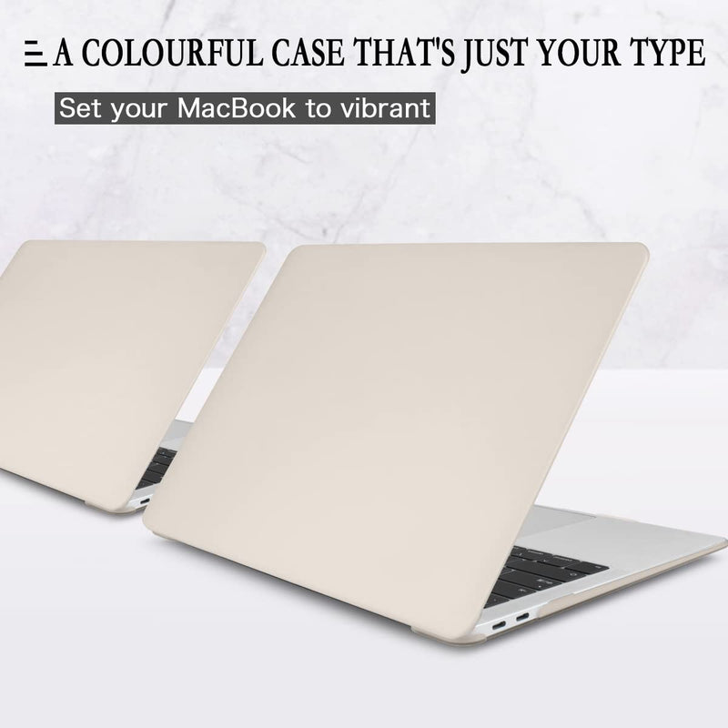  [AUSTRALIA] - CISSOOK Beige Case for MacBook Air 13 Inch Case 2021 2020 2019 2018 Release Model A2337 M1 A2179 A1932, Plastic Hard Shell Case with Keyboard Cover for 2020 Mac Air 13" with Touch ID, Beige Stone Air13inch-Beige Stone