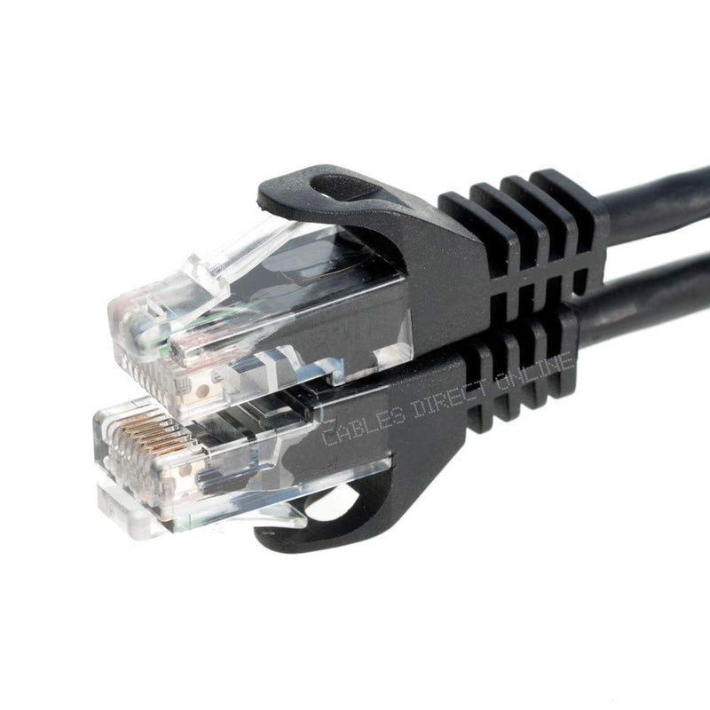 Cables Direct Online 75ft Black Cat5e Ethernet Network Patch Cable Internet Wire for Modem, Router, Pc, TV, Consoles - LeoForward Australia