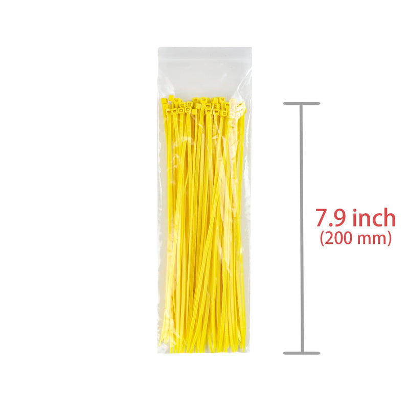  [AUSTRALIA] - 32 Feet Yellow Plastic Chain - Plastic Safety Barrier Chain for Crowd Control, Parking Barrier and Delineator Post with Base - Safety Security Chain with 6 Carabiner D Rings, 8 S-Hooks, and Zip Ties