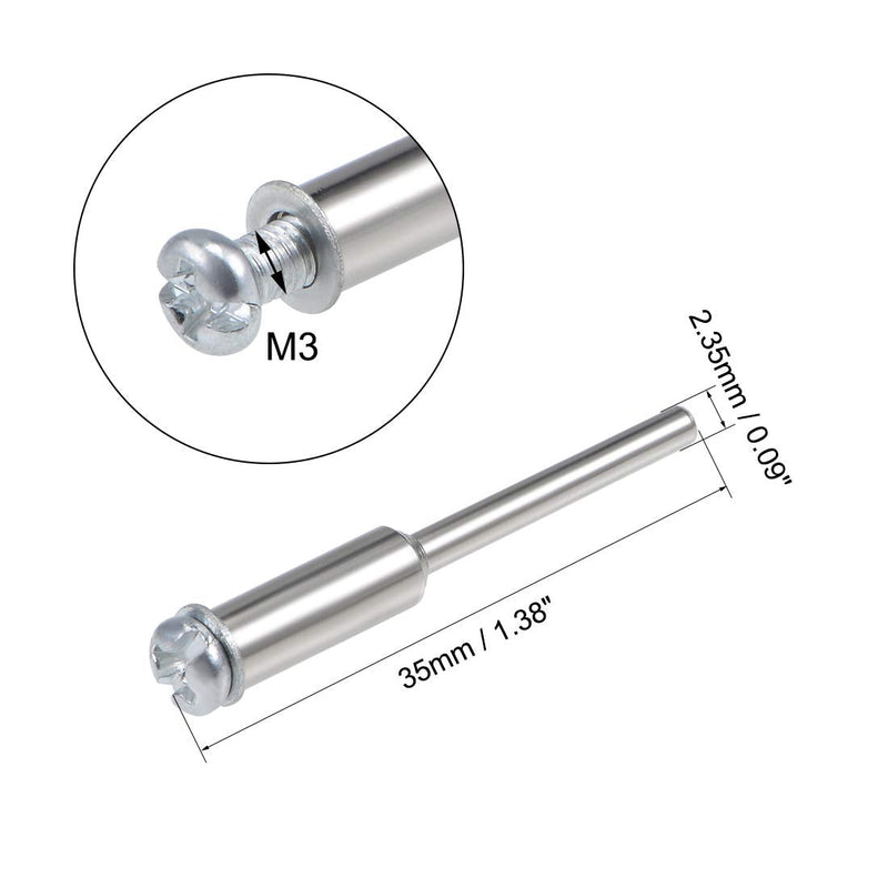  [AUSTRALIA] - uxcell Cut-off Wheel Screw Mandrels 2.35mm Shank Diameter Cutting Disc Holder for Compatible Rotary Tools 10 Pcs