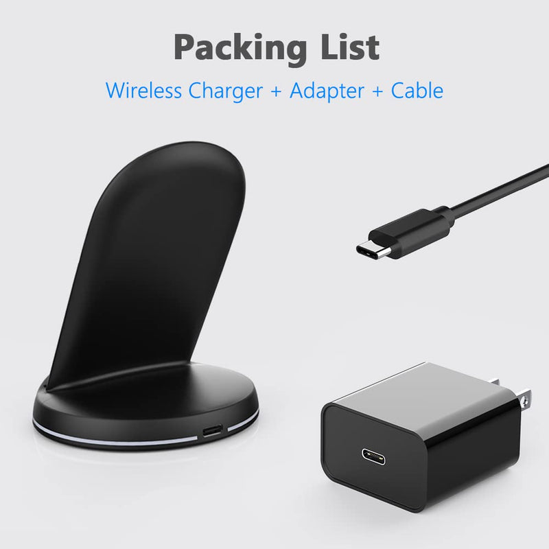  [AUSTRALIA] - Yootech Wireless Charger,10W Max Wireless Charging Stand with Quick Adapter, Compatible with iPhone 14/14 Plus/14 Pro/14 Pro Max/13/13 Mini/13 Pro Max/SE 2022/12/11/X/8,Galaxy S22/S21/S20/S10