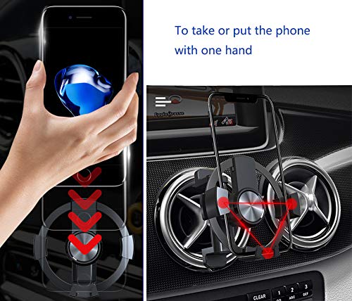  [AUSTRALIA] - dlfcizlsl Car Phone Mount for Circular Air Conditioning Outlet Applicable MercedeBenz Mobile Phone HolderFord Mustang Mini Cooper Fiat 500