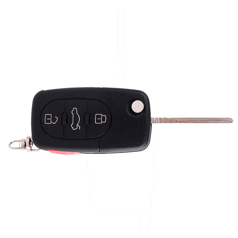 cciyu 4D0837231E X 1 Flip Key Fob with Key Blade 4 buttons Replacement for 97-05 for AUDI A4 A4 Quattro A6 A6 Quattro A8 A8 Quattro Allroad Quattro Cabriolet Series with FCC 4D0837231E - LeoForward Australia