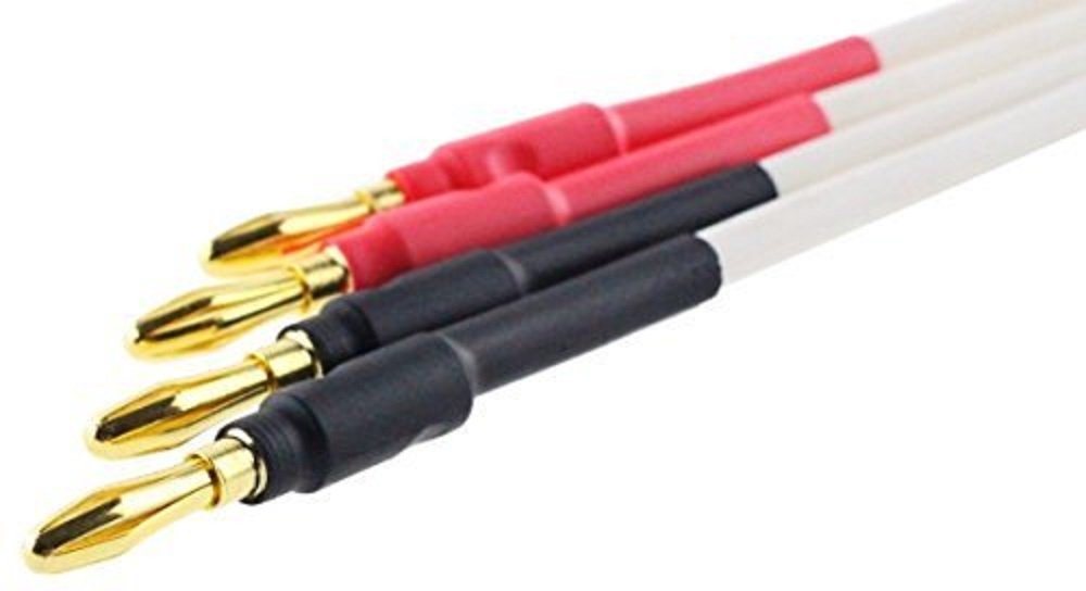  [AUSTRALIA] - [4-Pack] HiFi Speaker Cable Jumpers Wire/Assembled (Banana Plug to Banana Plugs) White/ジャンパーケーブル バナナプラグ⇔バナナプラグ/하이파이 점퍼케이블/Wva-bw03
