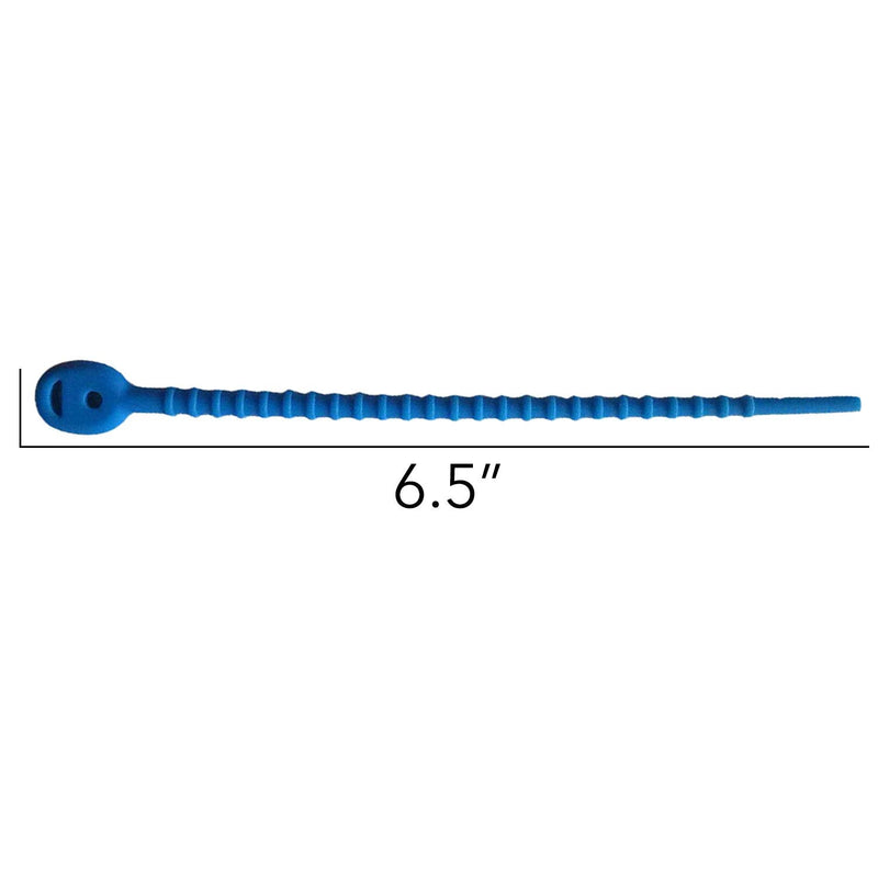  [AUSTRALIA] - Multi Purpose Silicone Zip Ties - 20 pcs - 6 inch Reusable Zip Ties - Releasable Zip Ties in Multi Color (Red, Blue, Green, Orange) - Ties for Home, Office from EcoSearene