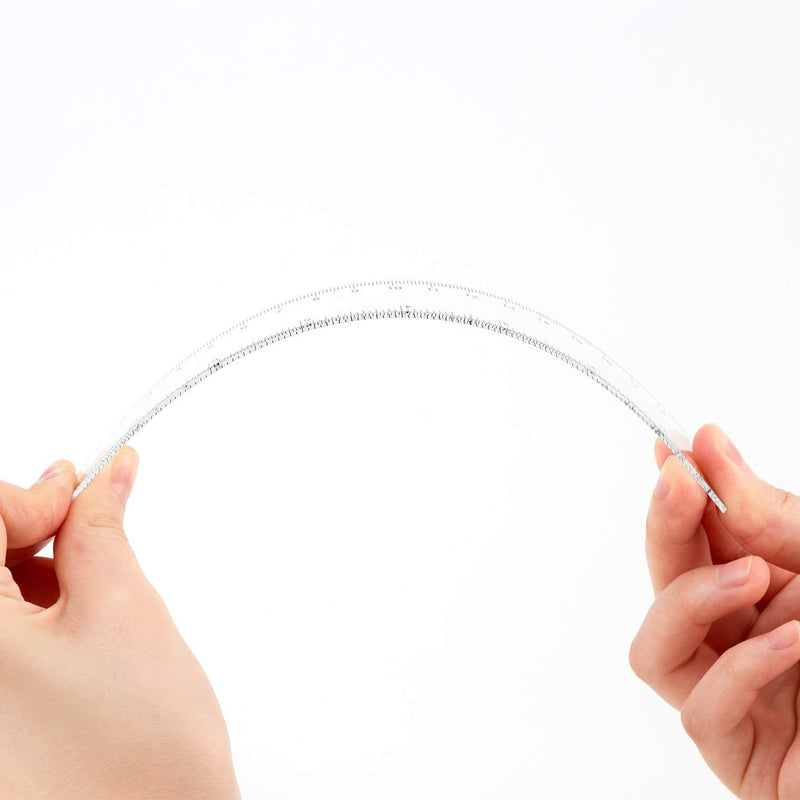  [AUSTRALIA] - LUTER 10 PACK Clear Plastic Ruler 20cm 8inch Straight Ruler Transparent Plastic Ruler Kit Measuring Tool for Student School Office