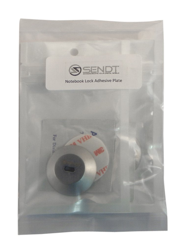  [AUSTRALIA] - Sendt Circular Adhesive Plates 2 Pack for use with Tablets and Other Devices Without a Kensington Compatible Slot