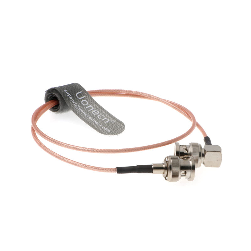  [AUSTRALIA] - Uonecn RG179 HD-SDI Cable BNC Male to Right Angle BNC Cable 75ohm MegaFlex for Blackmagic HyperDeck Shuttle and BMCC BMPC Hyperdeck Cameras 24'' 60cm Straight-Right Angle BNC Pink