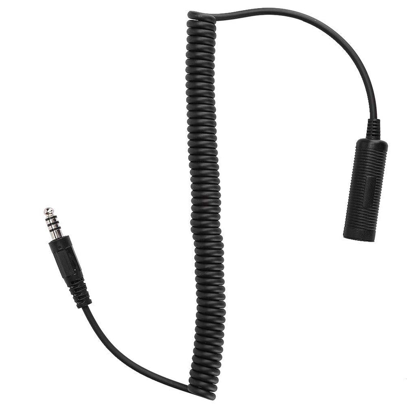  [AUSTRALIA] - Headphone Extension Line,Coiling Type U-92A/U to U-174/U Helicopter Military Headphone Extension Cable,Used to Expand Standard Military Mono U-174/U Plugs to Connect Helicopters or Military Rad