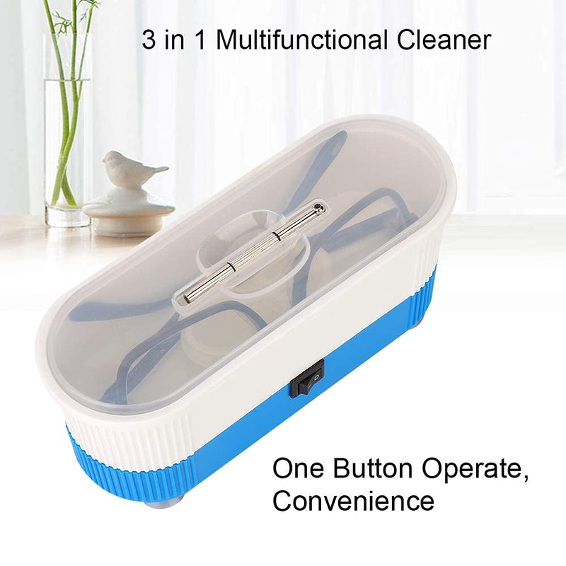  [AUSTRALIA] - Jiawu Ultrasonic Cleaner, Portable Cleaner Machine with Strong Power Suckers and Transparent Top Cover, Professional High Efficient Cleaning Machine for Jewelry, Glasses, Watches, Rings