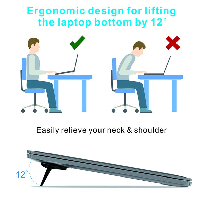 Self-Adhesive Mini Portable Laptop Stand, Invisible Computer Stand, Foldable Ergonomic Desktop Stand, Compatible with MateBook X pro, D14, MacBook Air Pro,XPS,More 10-15.6 inch Laptop, Tablets, iPad - LeoForward Australia
