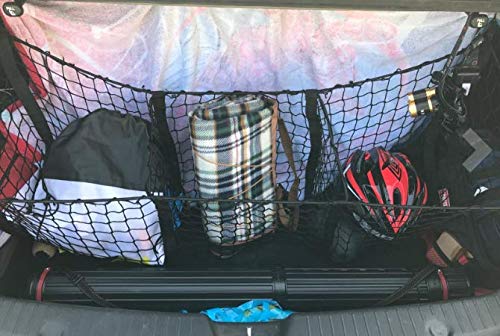  [AUSTRALIA] - VCiiC Black Trunk Cargo Net Organizer Storage for Jeep Wrangler JK JKU JL JLU (2007-2018)