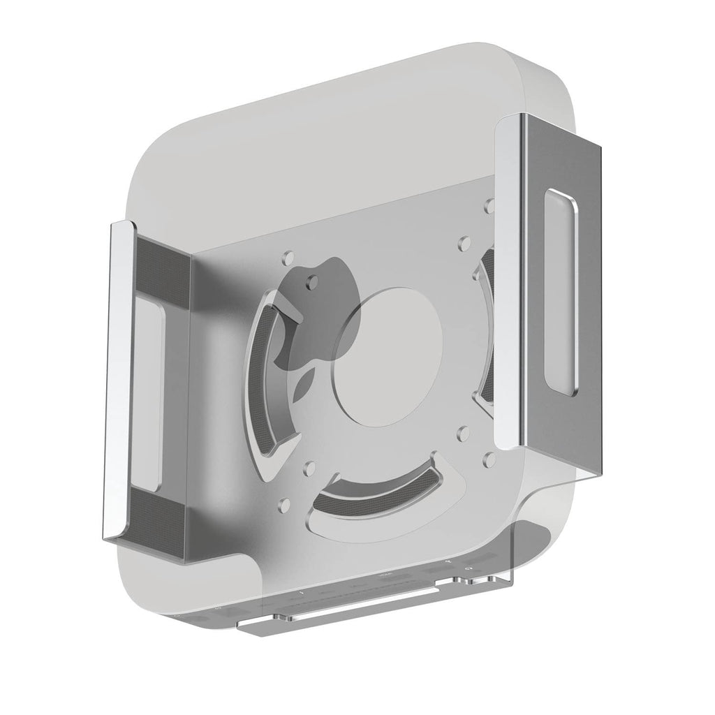  [AUSTRALIA] - Mac Mini M1 Mount, IFCASE Heat Dissipation Design Anti-Scratch Behind Monitor, Under Desk, Wall Mount Stand for Mac Mini 2010 to 2021 M1, Compatible with VESA Hole (Silver) Silver