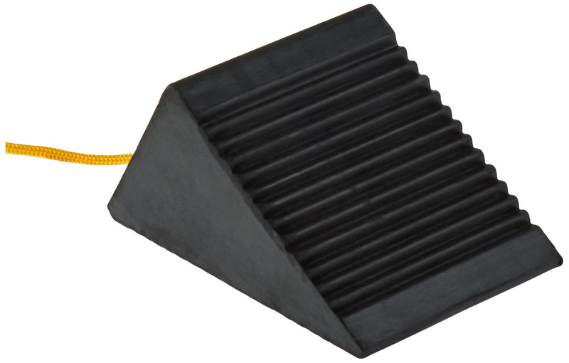  [AUSTRALIA] - Buyers Products WC35225 Mini Rubber Wheel Chock with Rope (Pair) , Black