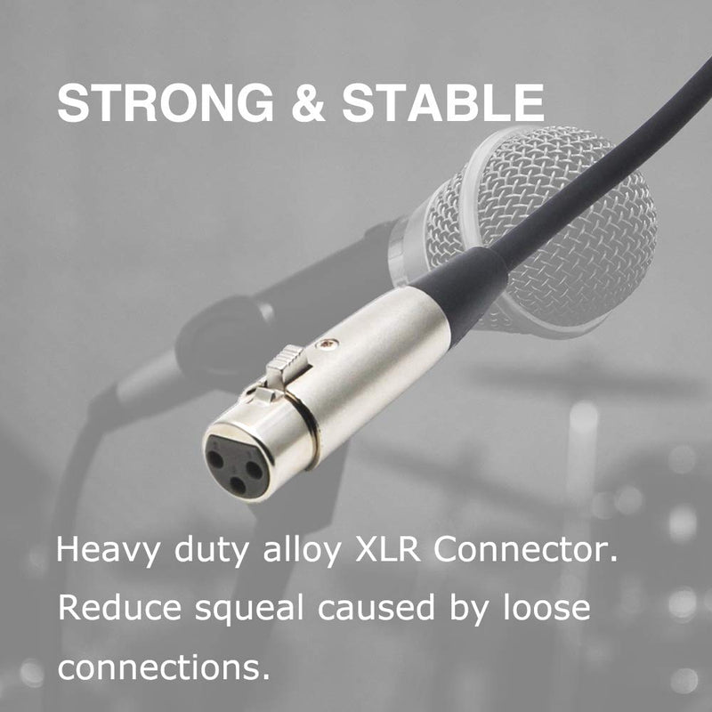  [AUSTRALIA] - USB Microphone Cable 6.6 Feet, HOSONGIN USB Male to XLR Female Mic Link Converter Cable Studio Audio Cable Connector Cords Adapter for Microphones or Recording Black PVC Jacket
