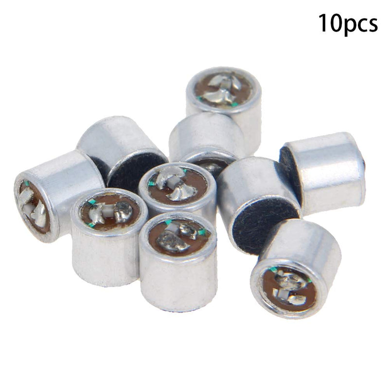  [AUSTRALIA] - Fielect 10Pcs 6050L-60DB Electret Microphone Pickup 6mm x 5mm Cylindrical Condenser MIC with Solder Joint