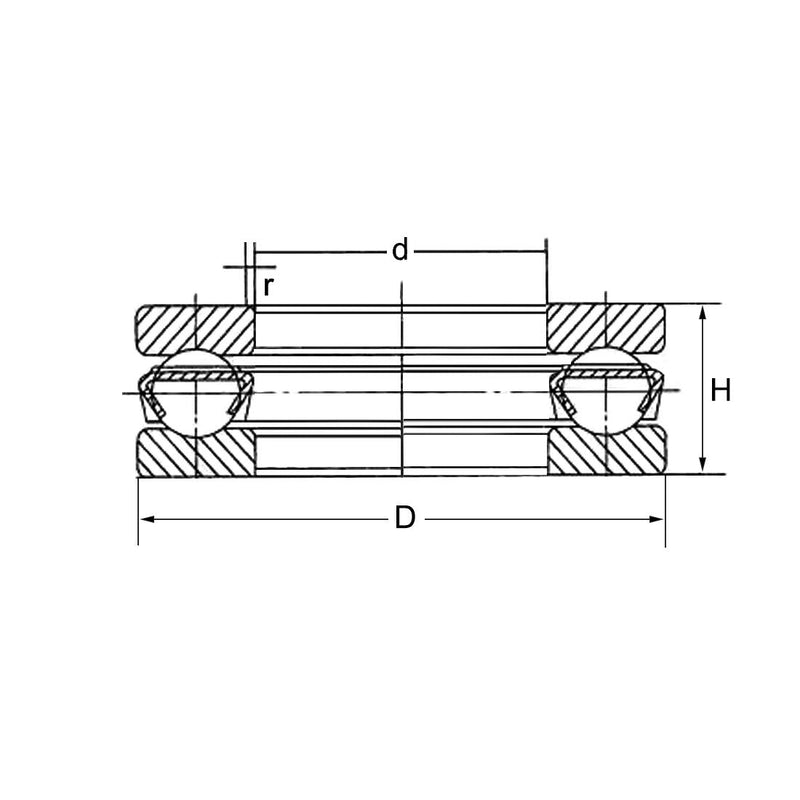  [AUSTRALIA] - uxcell 51105 Thrust Ball Bearings 25mm x 42mm x 11mm Chrome Steel ABEC3 Single Row Roller 3pcs