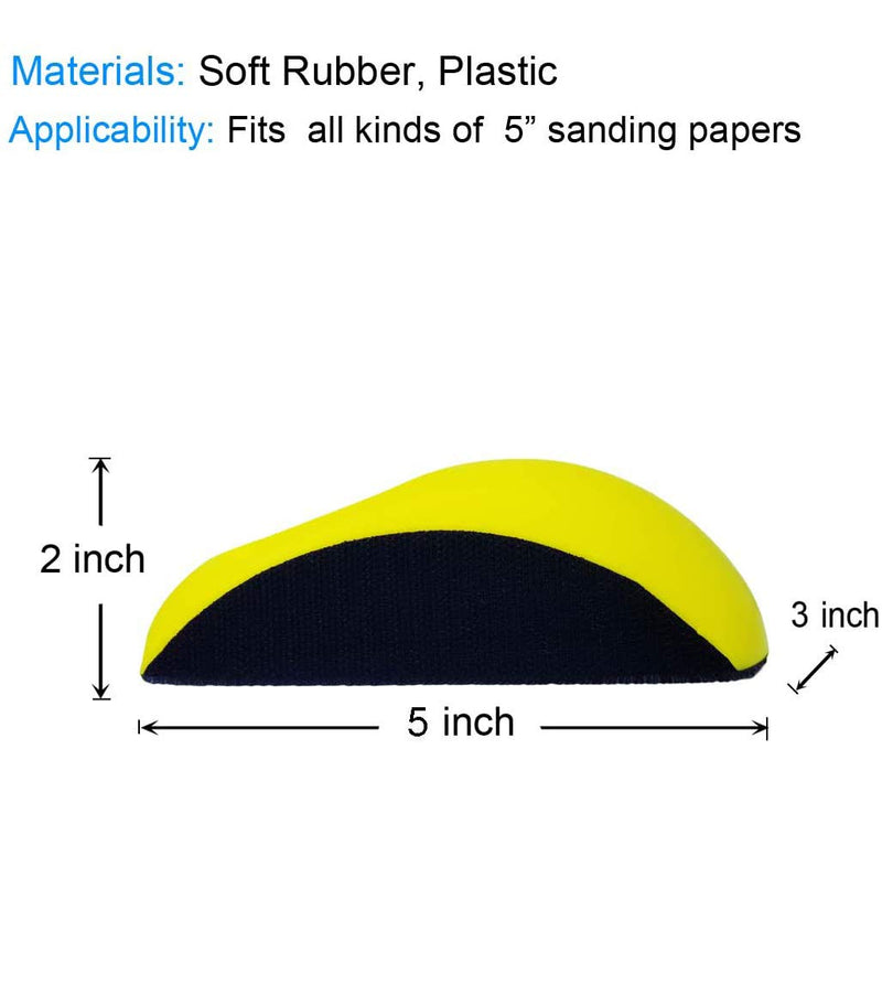  [AUSTRALIA] - M-jump 5 inch Mouse Hand Sanding Pad Hook and Loop Sanding Block Hook Backing Plate For Woodworking, Furniture Restoration, Home and Automotive Body.