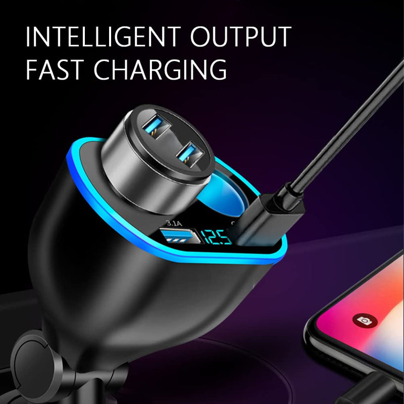  [AUSTRALIA] - 4 in 1 Cigarette Lighter Splitter Dual Cigarette Light Port Car Charger,66W High Power Fast Charging Car Phone Charger Compatible with iPhone 14/13/12/11 Pro Max,Galaxy S23/22/21,iPad,GPS Super+3.1A