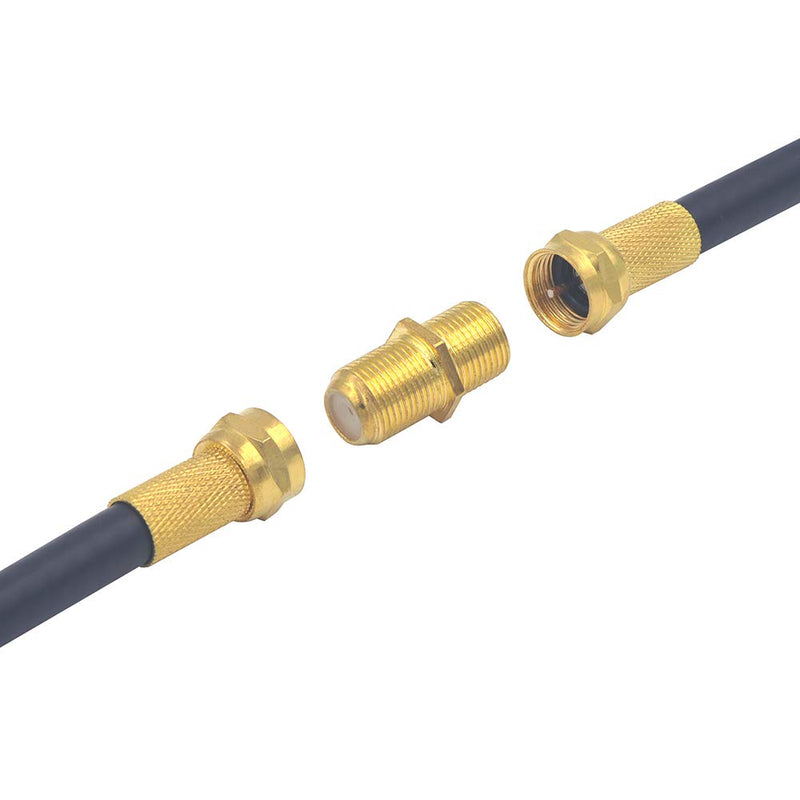VCE 5-Pack Coaxial Cable Connector, F-Type Coax RG6 Cable Extension Adapter Gold Plated - LeoForward Australia