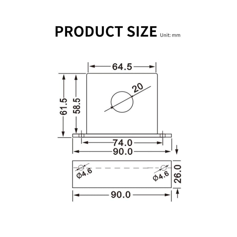  [AUSTRALIA] - AC current transformer AC current transmitter converter overload protection AC 0-200A output DC 0-10V SZT20-C H-10V