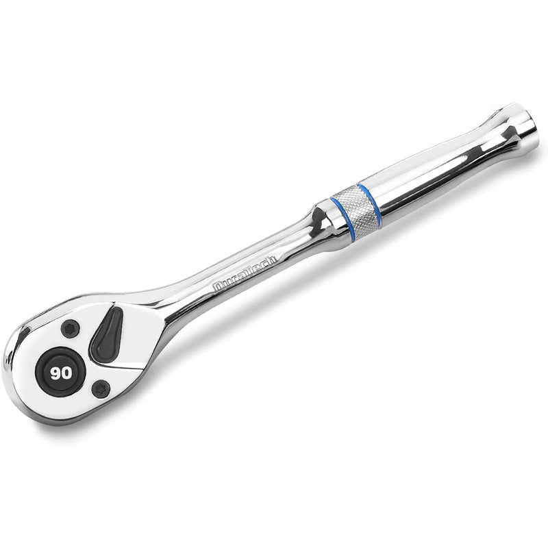  [AUSTRALIA] - DURATECH 3/8-Inch Drive Ratchet Handle, Ratchet Wrench, Socket Wrench, 90-Tooth, Quick-release Reversible, Chrome Alloy Made 3/8"