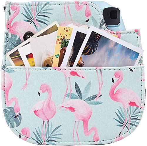  [AUSTRALIA] - Protective & Portable Case Compatible with Polaroid fujifilm Instax Mini 11 / 9 / 8 / 8+ Instant Film Camera with Accessory Pocket and Adjustable Strap - Flamingo by SAIKA Red